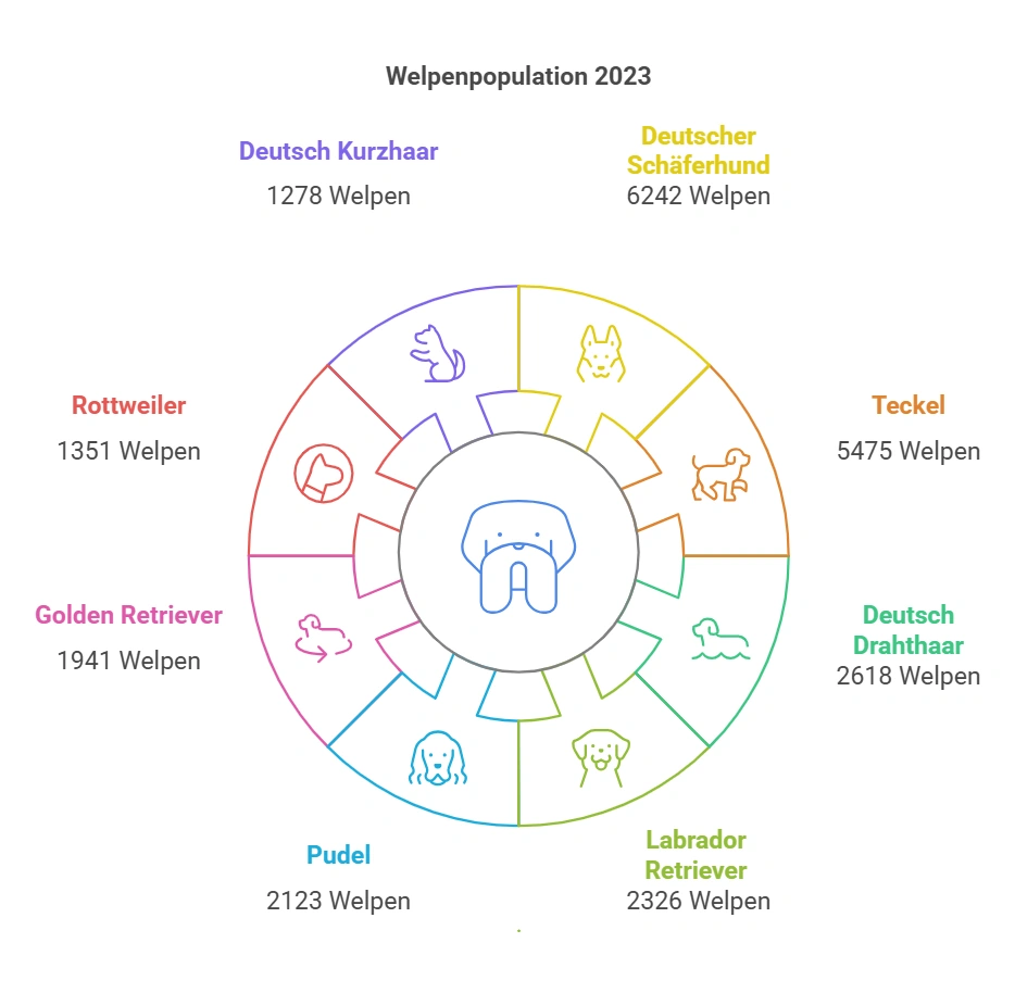 Top 20 Hunderassen 8 Rassehunde Welpen Statistik 2023