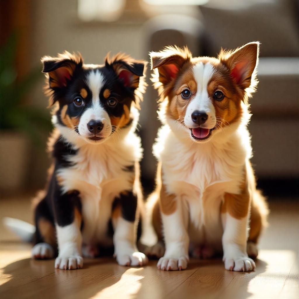 Border Collie 2 Border Collie Welpen