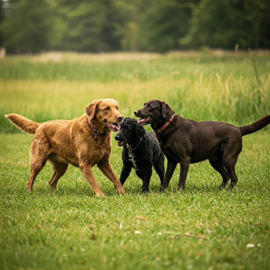 Retriever 1 Chesapeake Bay Retriever, Curly Coated Retriever und Labrador Retriever