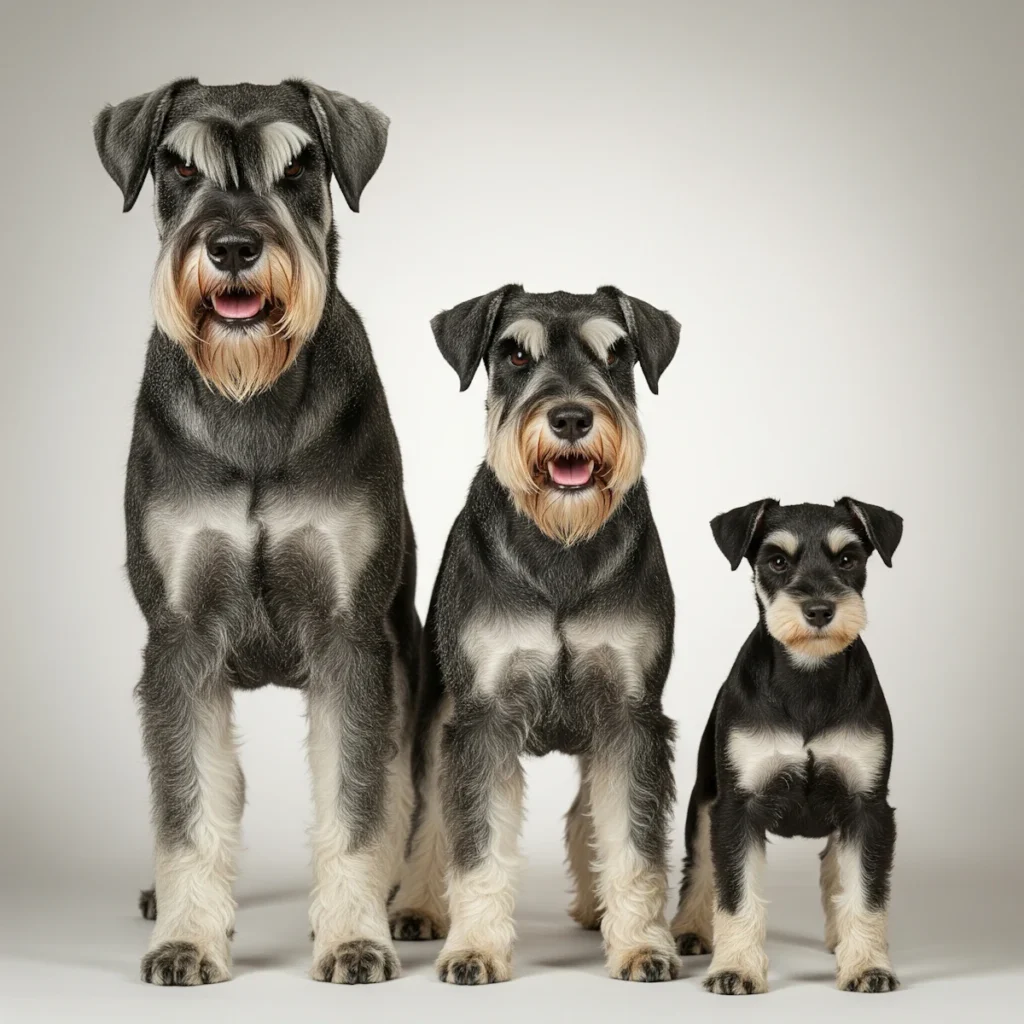 Schnauzer 1 Schnauzer Hunderassen Riesenschnauzer, Standard-Schnauzer und Zwergschnauzer
