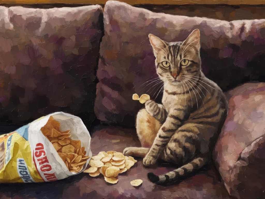 Naschkatze 2 chips naschkatze fre